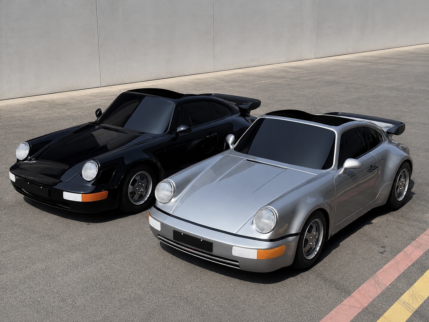AXERO 964 electric drift karts in silver and black